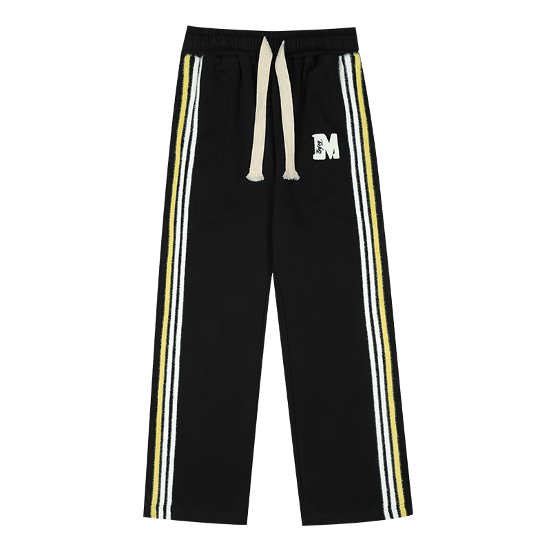 MEDM Side Stripe Four-Bar Drawstring Baggy Sweatpants | Face 3 Face