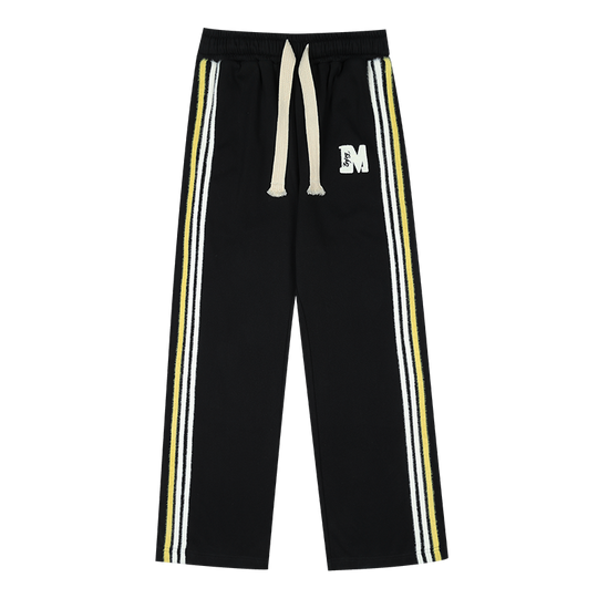 MEDM Side Stripe Four-Bar Drawstring Baggy Sweatpants | Face 3 Face