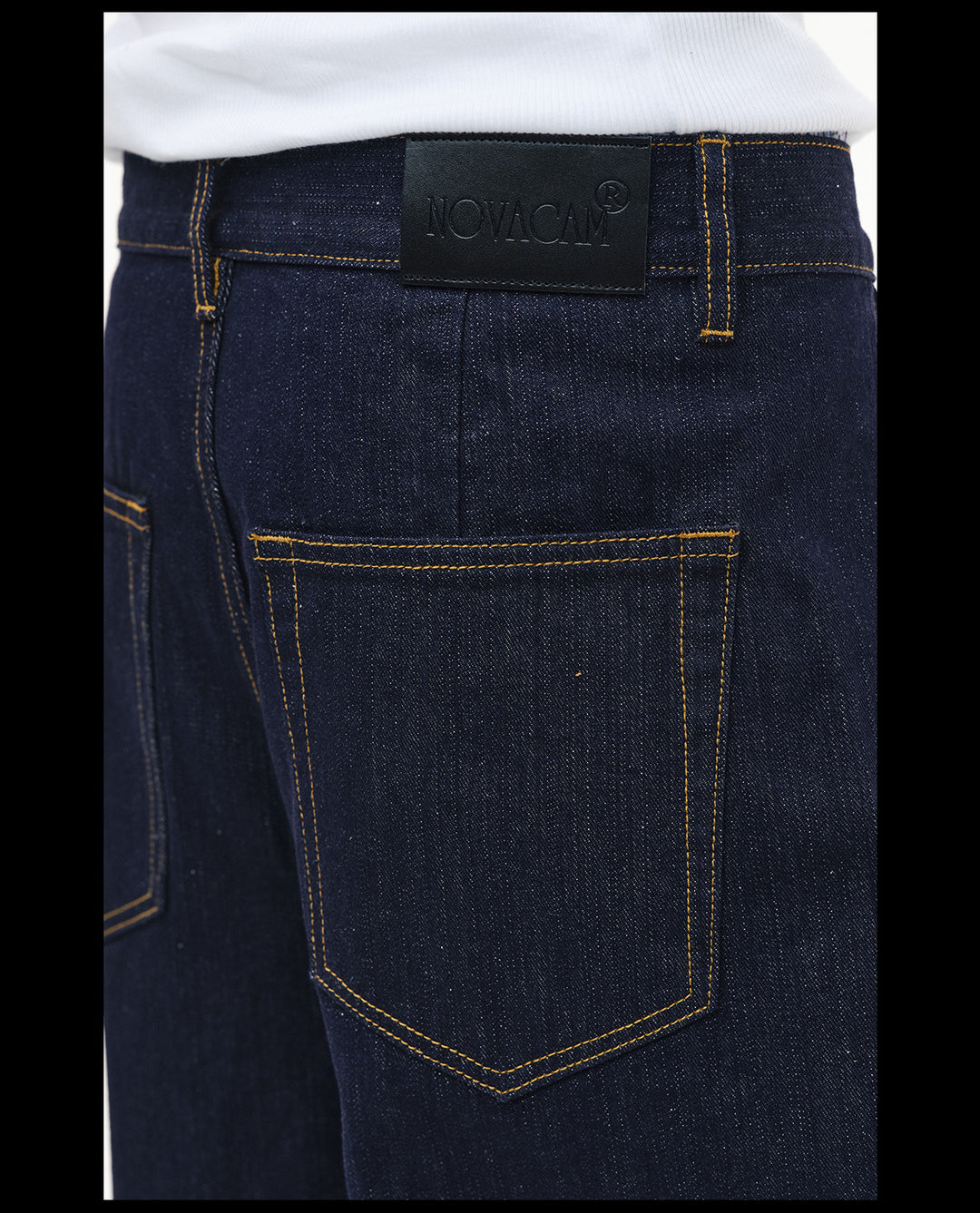 NOVACAM Blade Detail Folded Baggy Jeans | Face 3 Face
