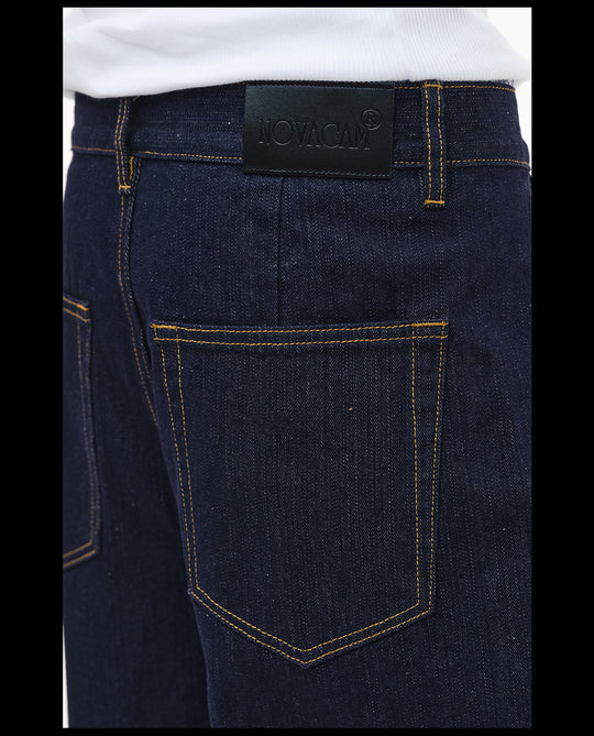 NOVACAM Blade Detail Folded Baggy Jeans | Face 3 Face