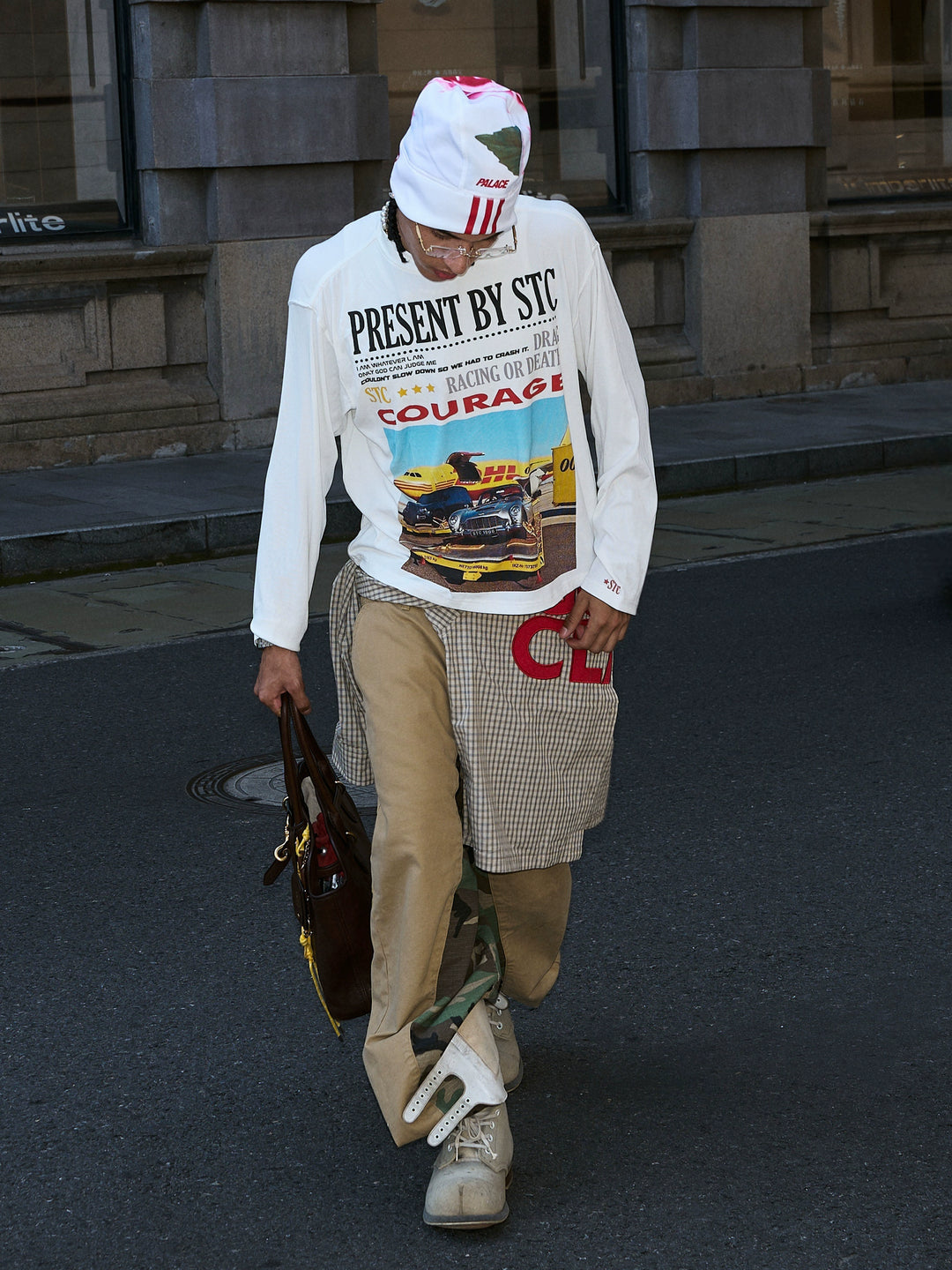 STEEPC Vintage Photo Print Long Sleeve Tee | Face 3 Face