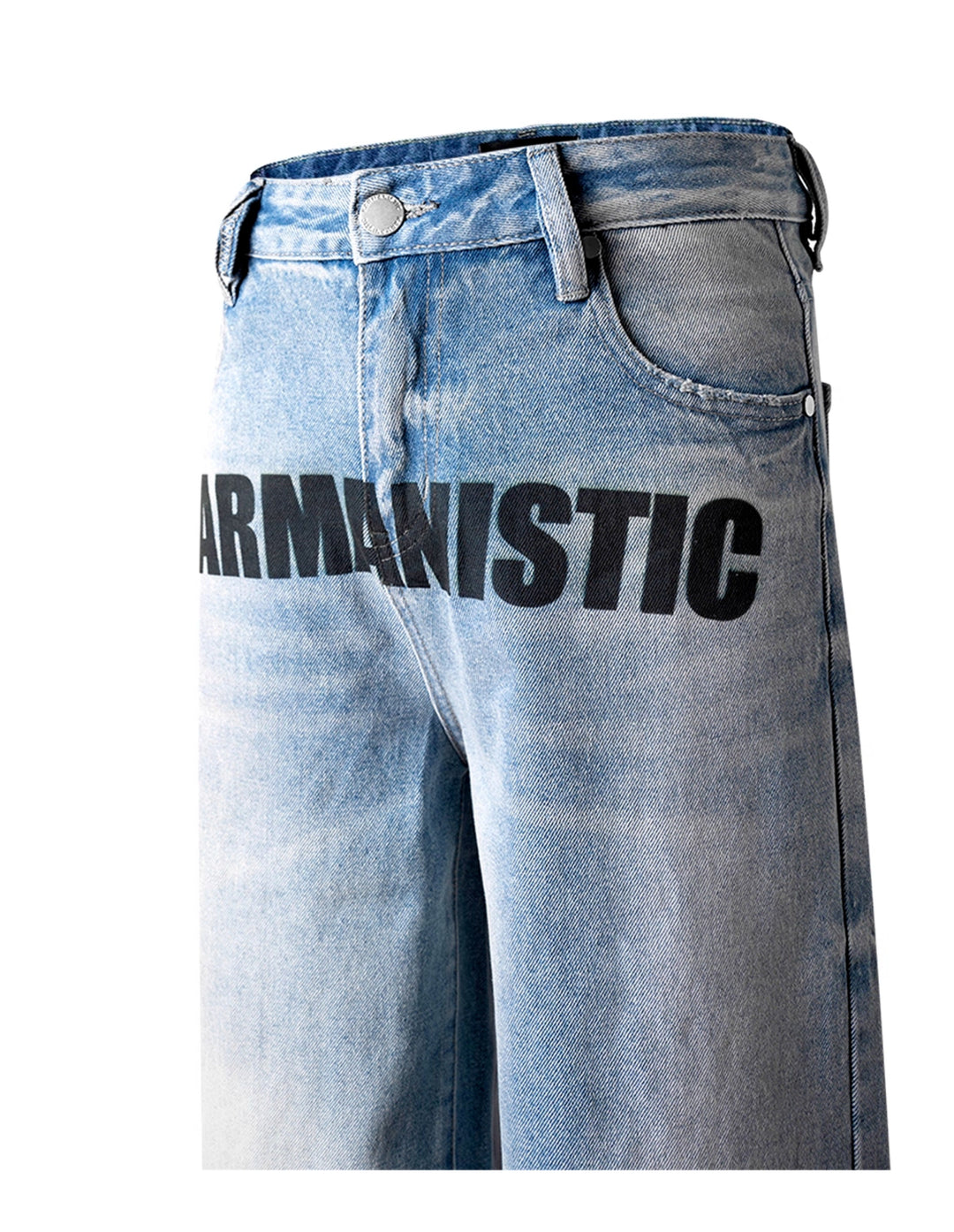 KARMANISTIC Logo Print Washed Baggy Jeans | Face 3 Face