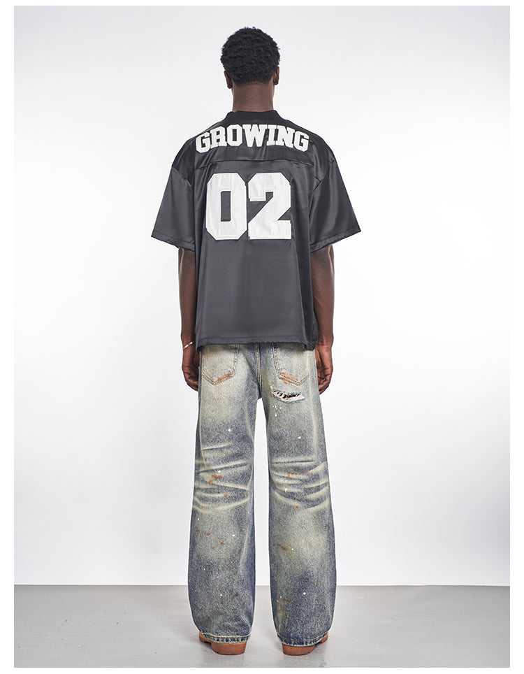 F3F Select Stone Washed Splash Ink Hole Distressed Jeans | Face 3 Face