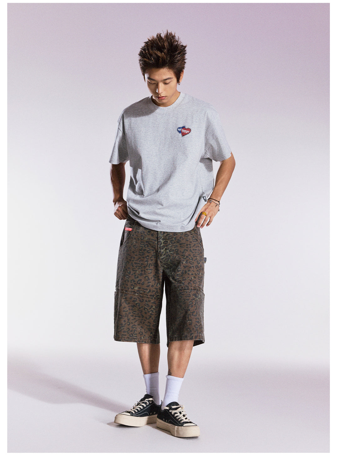 Remedy Blue and Red Love Heart Rhinestone Tee | Face 3 Face