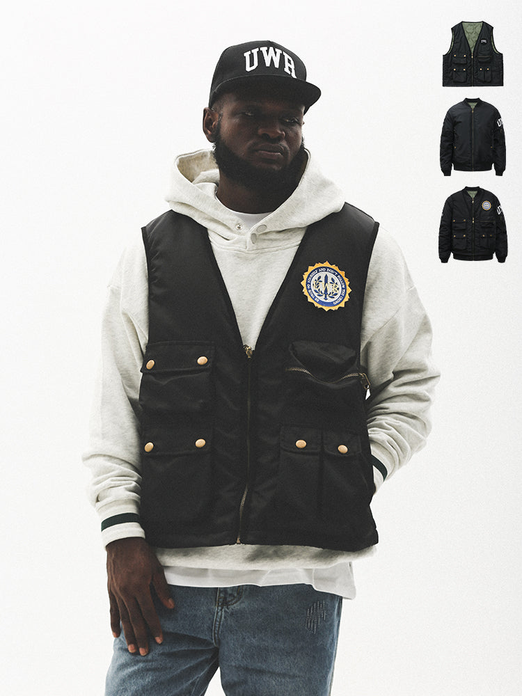 UNTILWERICH 3-in-1 MA-1 Bomber Jacket Vest Set | Face 3 Face
