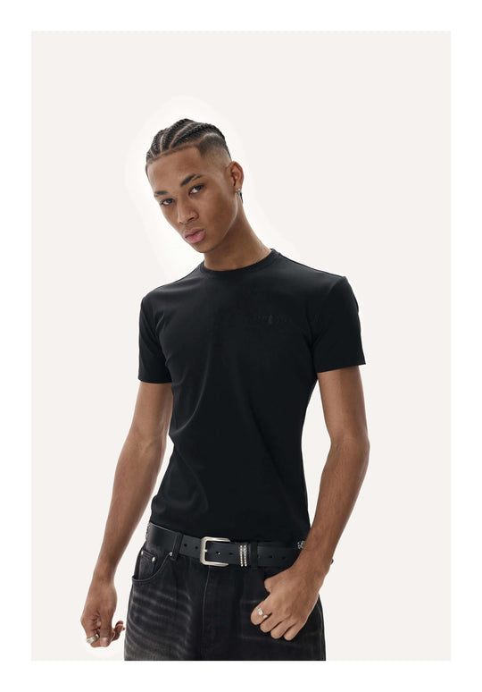 KARMANISTIC Quick Dry Stretch Fit Logo Embroidered Workout Tee | Face 3 Face