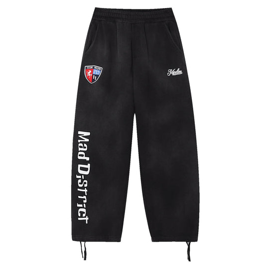 MEDM Embroidered Patch Washed Baggy Sweatpants | Face 3 Face