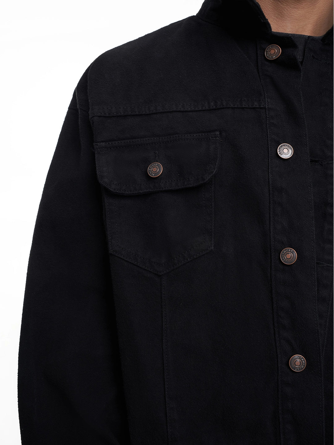 F3F Select Tough Black Denim Jacket | Face 3 Face
