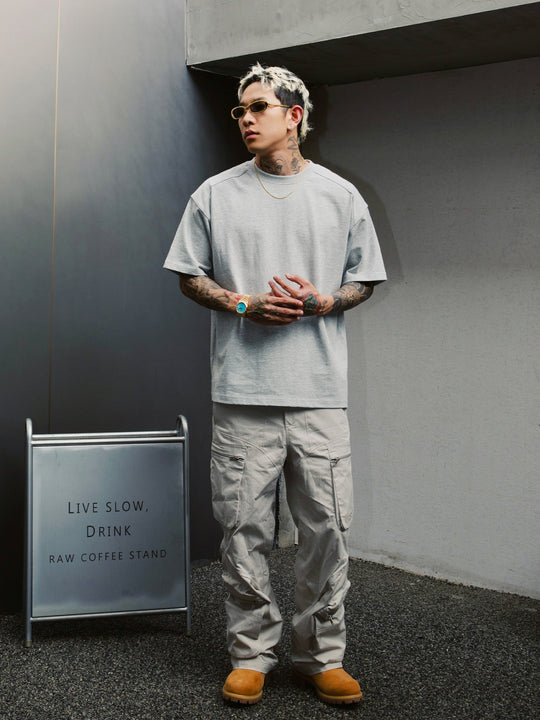 S45 Shoulder Small Embroidered Logo Tee | Face 3 Face