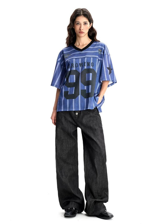 F3F Select Striped Mesh V Neck Short Sleeve Soccer Jersey | Face 3 Face