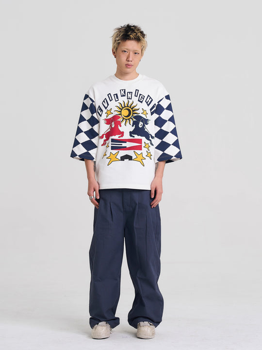 EVILKNIGHT(EK) Knight Graphic 3/4 Sleeve Tee | Face 3 Face