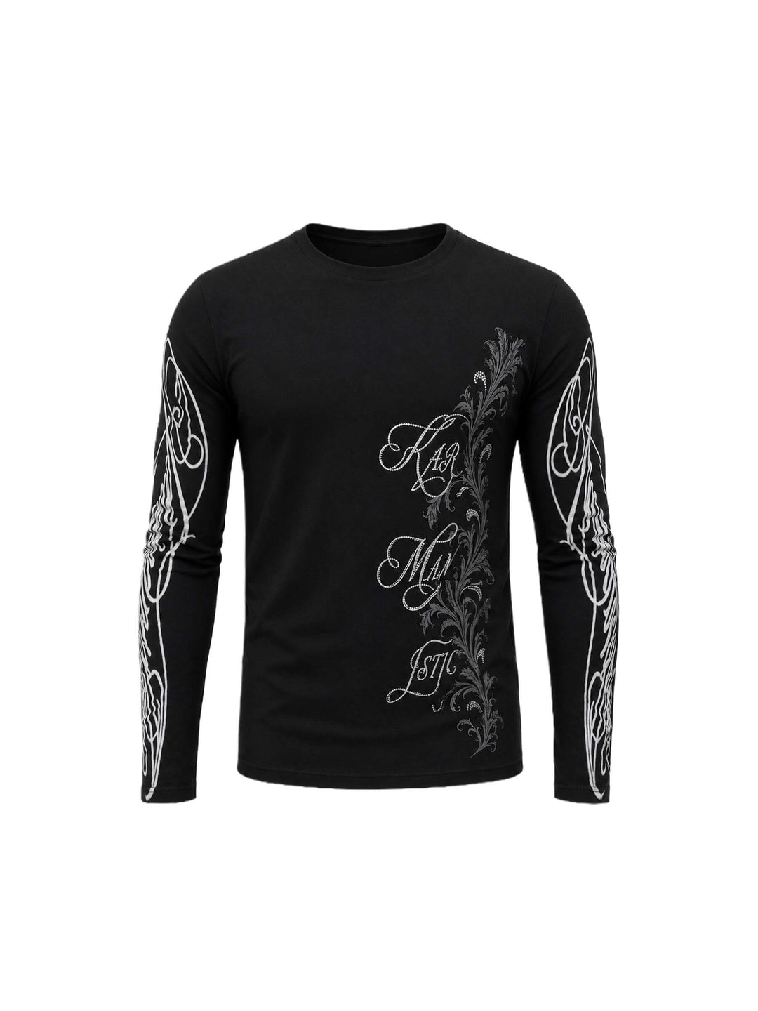 KARMANISTIC Rhinestone Tiger Graphic Stretch Slim Fit Long Sleeve Tee | Face 3 Face