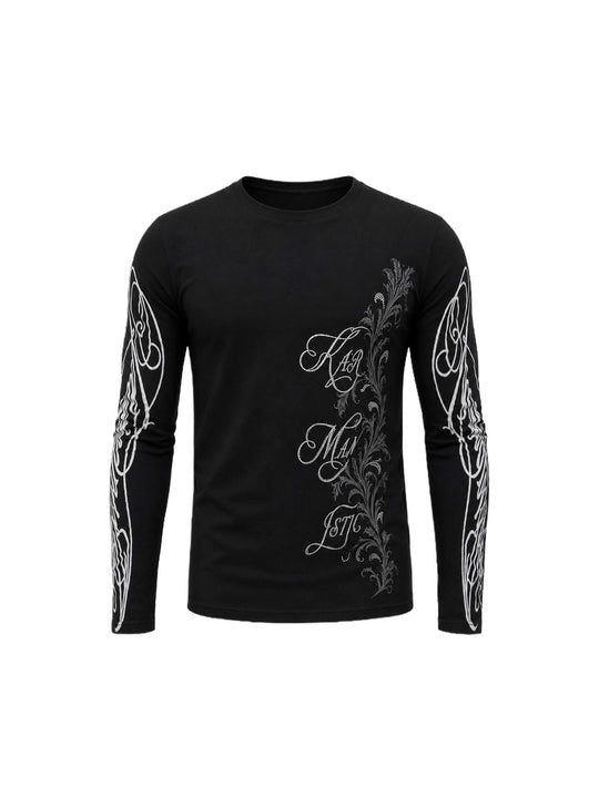 KARMANISTIC Rhinestone Tiger Graphic Stretch Slim Fit Long Sleeve Tee | Face 3 Face