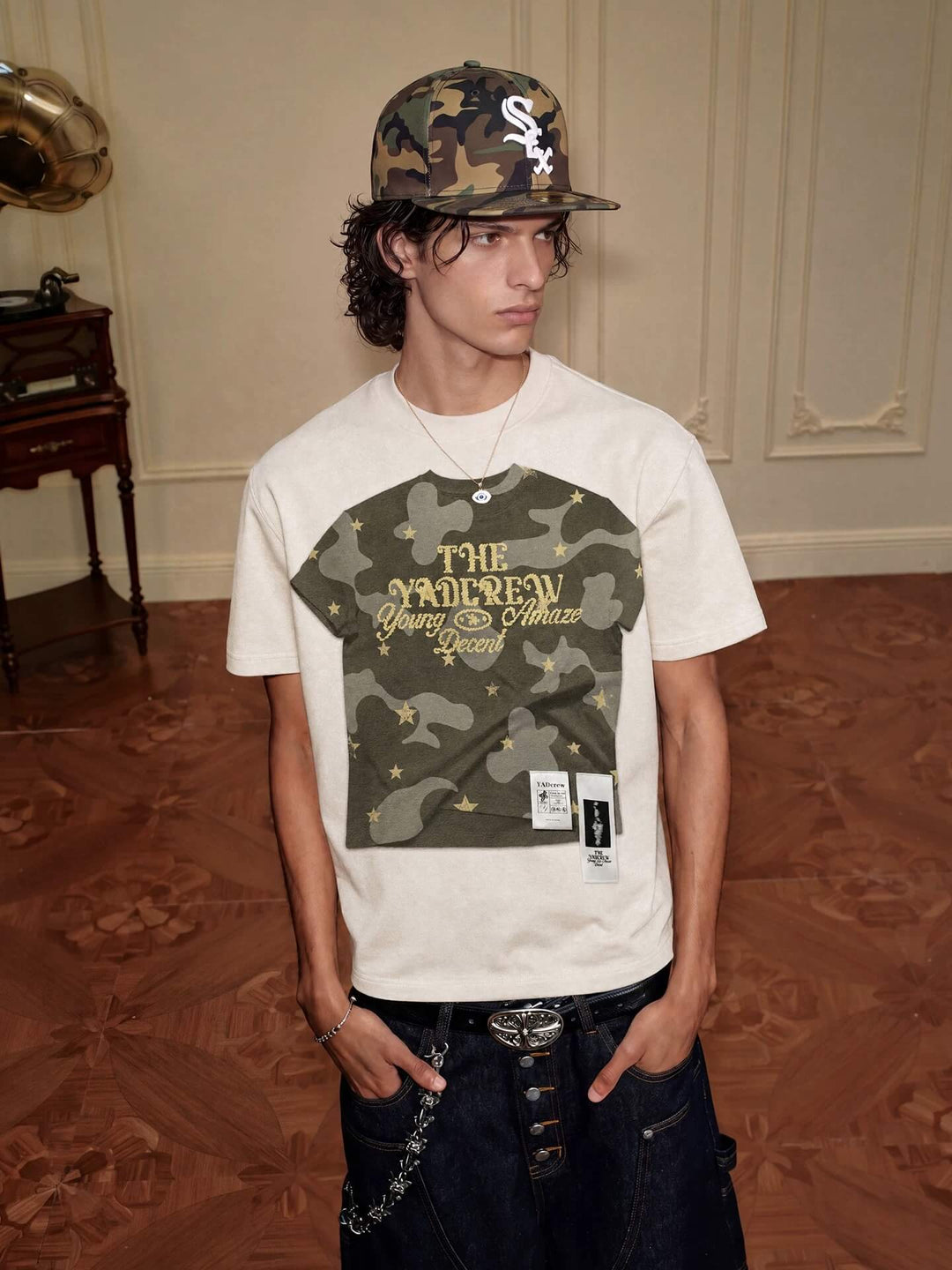 YADcrew Digital Print Camouflage Star Tee | Face 3 Face