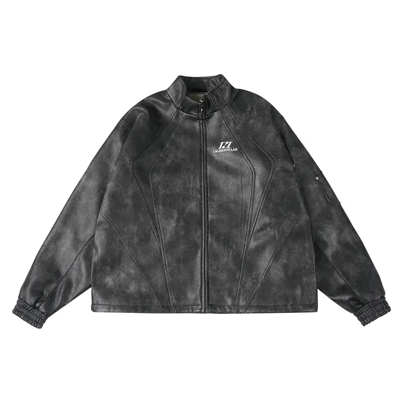 Labt PU Leather Structured Racing Jacket | Face 3 Face