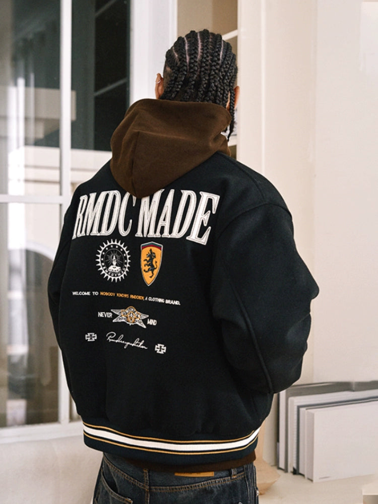 Remedy RMDC MADE Embroidered Varsity Jacket | Face 3 Face