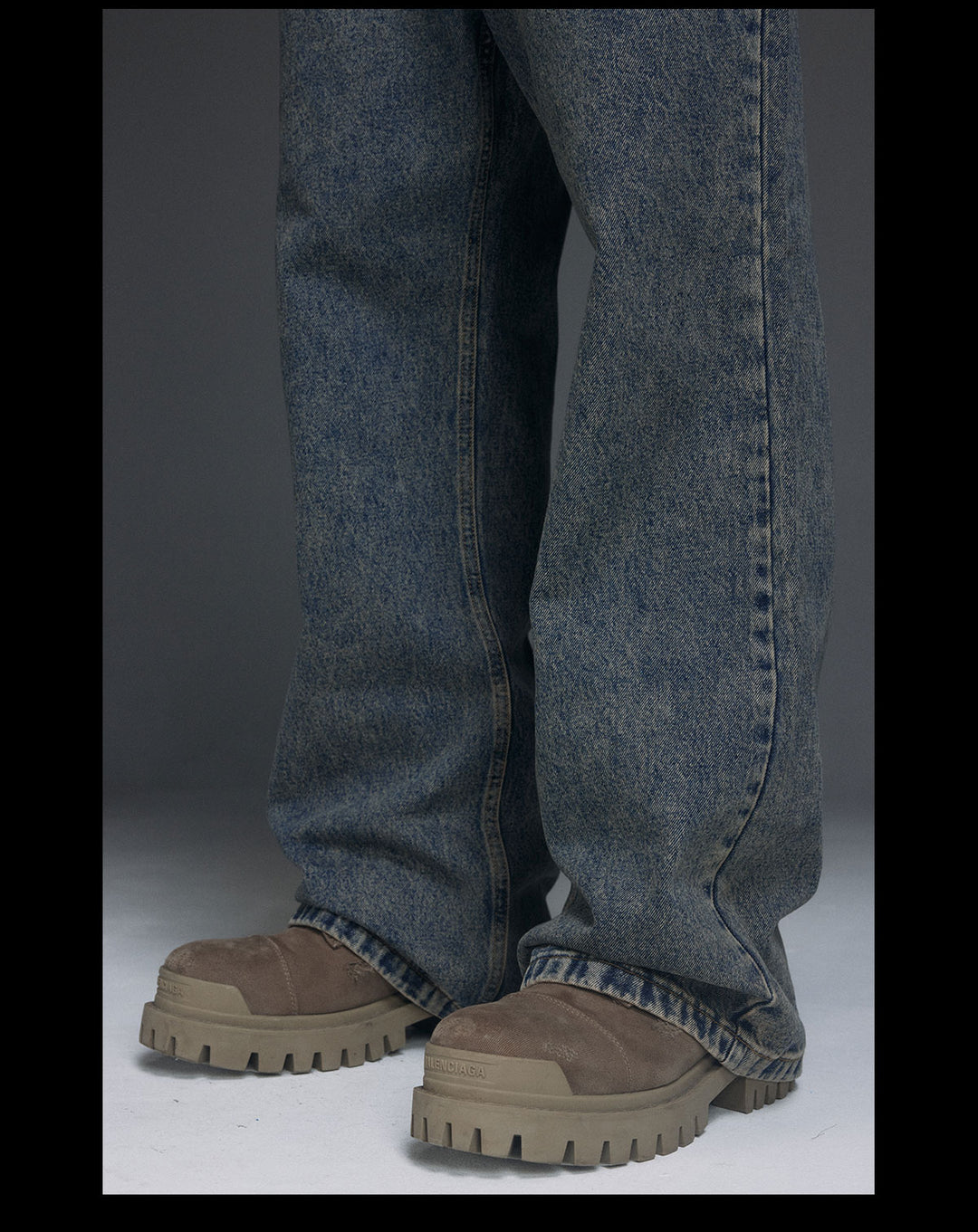 NOVACAM Frosted-Wash Flared Jeans | Face 3 Face