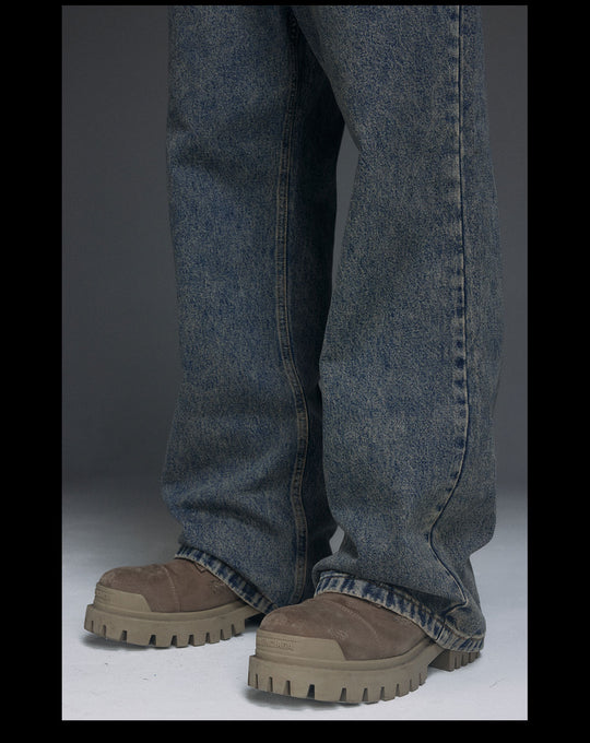 NOVACAM Frosted-Wash Flared Jeans | Face 3 Face