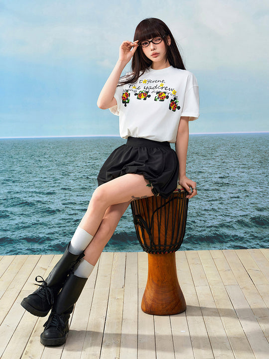 YADcrew Ladybug Black Pearl Puzzle Logo Tee | Face 3 Face