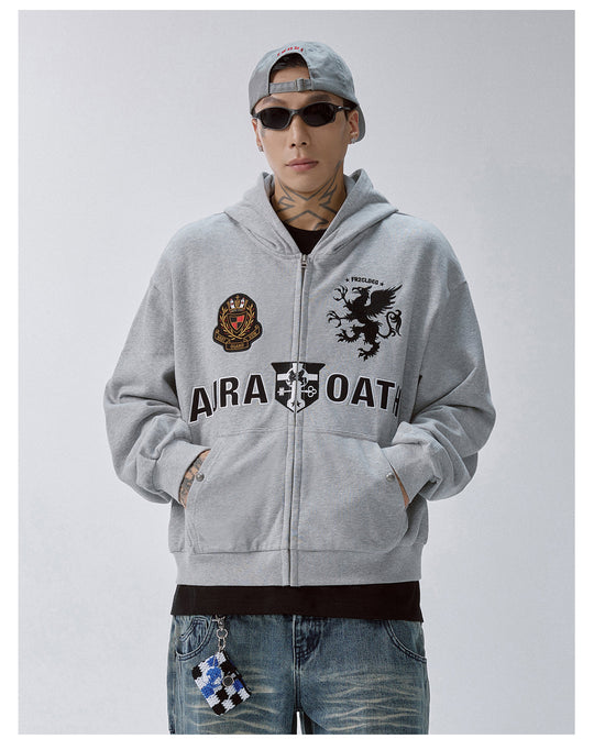 F2CE Embroidery Patch Zip Up Hoodie | Face 3 Face