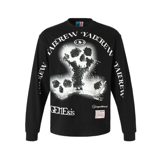 YADcrew Skeleton Print Long Sleeve Tee