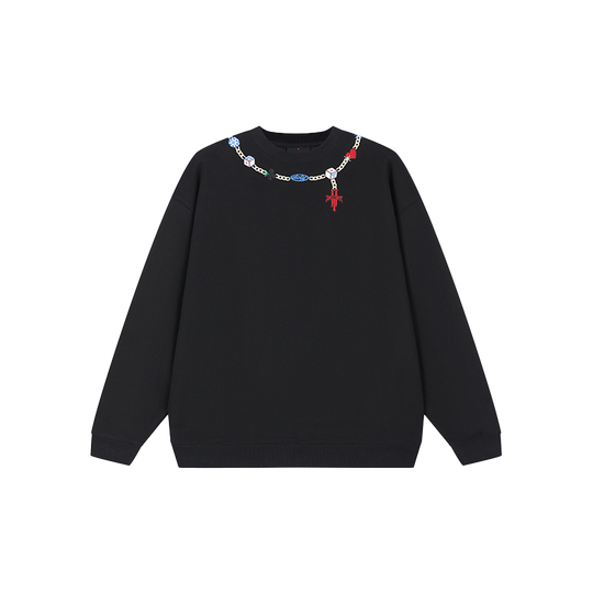 DICETINY Dice Chain Embroidered Sweatshirt | Face 3 Face