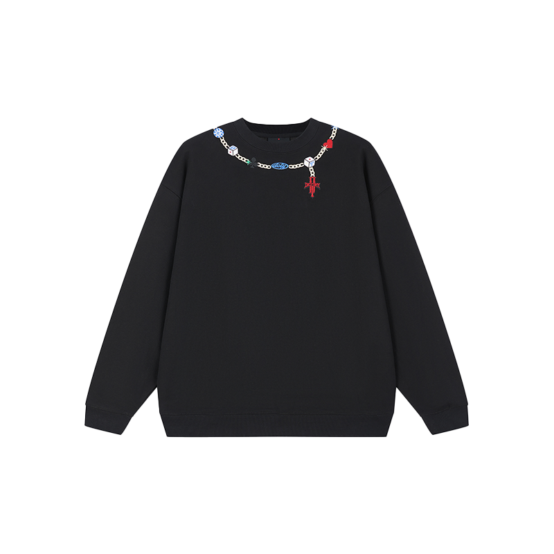 DICETINY Dice Chain Embroidered Sweatshirt | Face 3 Face