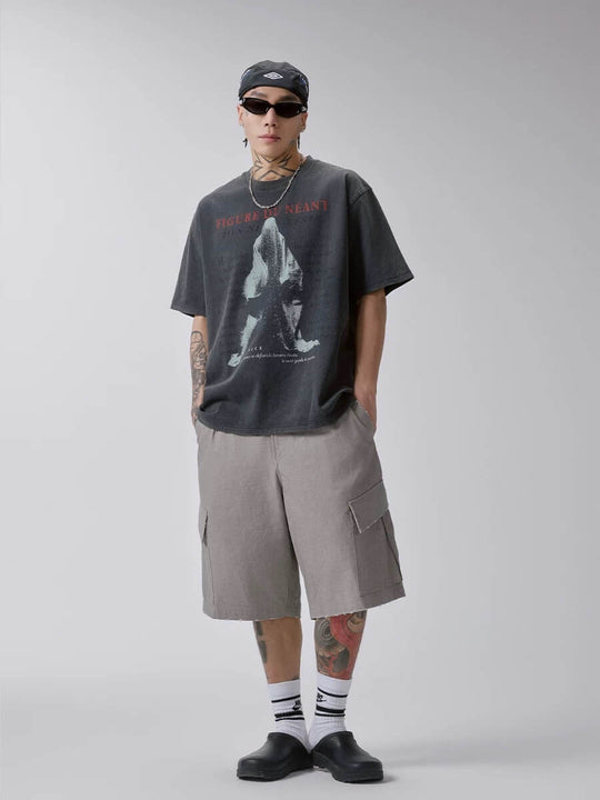 F2CE Vintage Graphic Washed Distressed Short Sleeve Tee | Face 3 Face