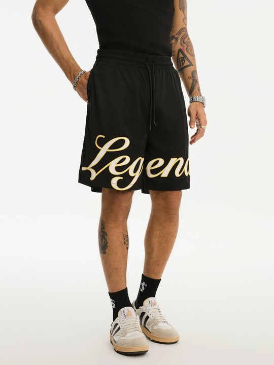 Small Town Kid Embroidered Mesh Basketball Shorts | Face 3 Face