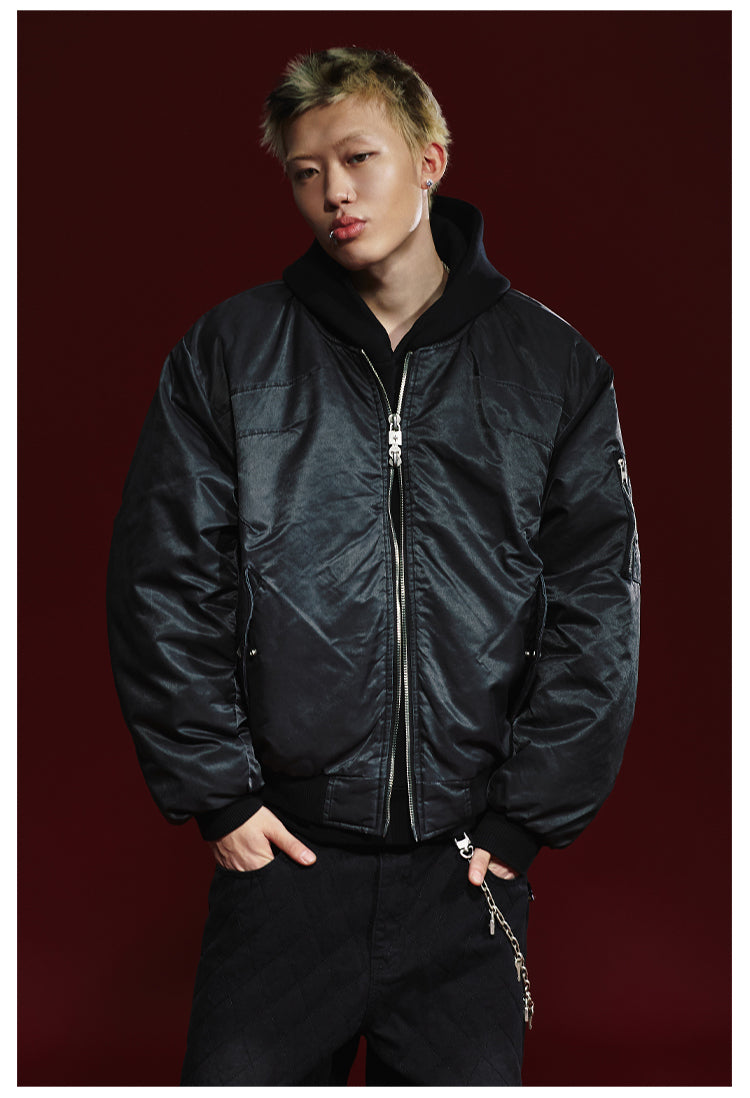 Remedy Pleated Back Design MA-1 Bomber Jacket | Face 3 Face