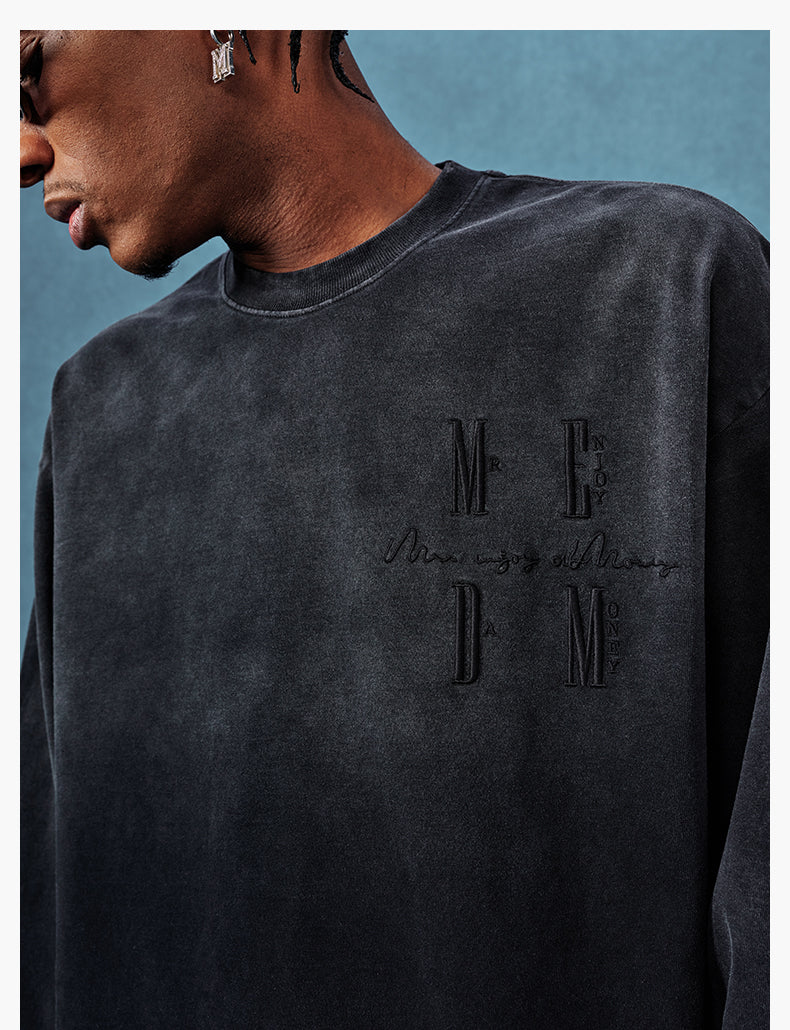 MEDM Gradient Washed Long Sleeve Tee | Face 3 Face