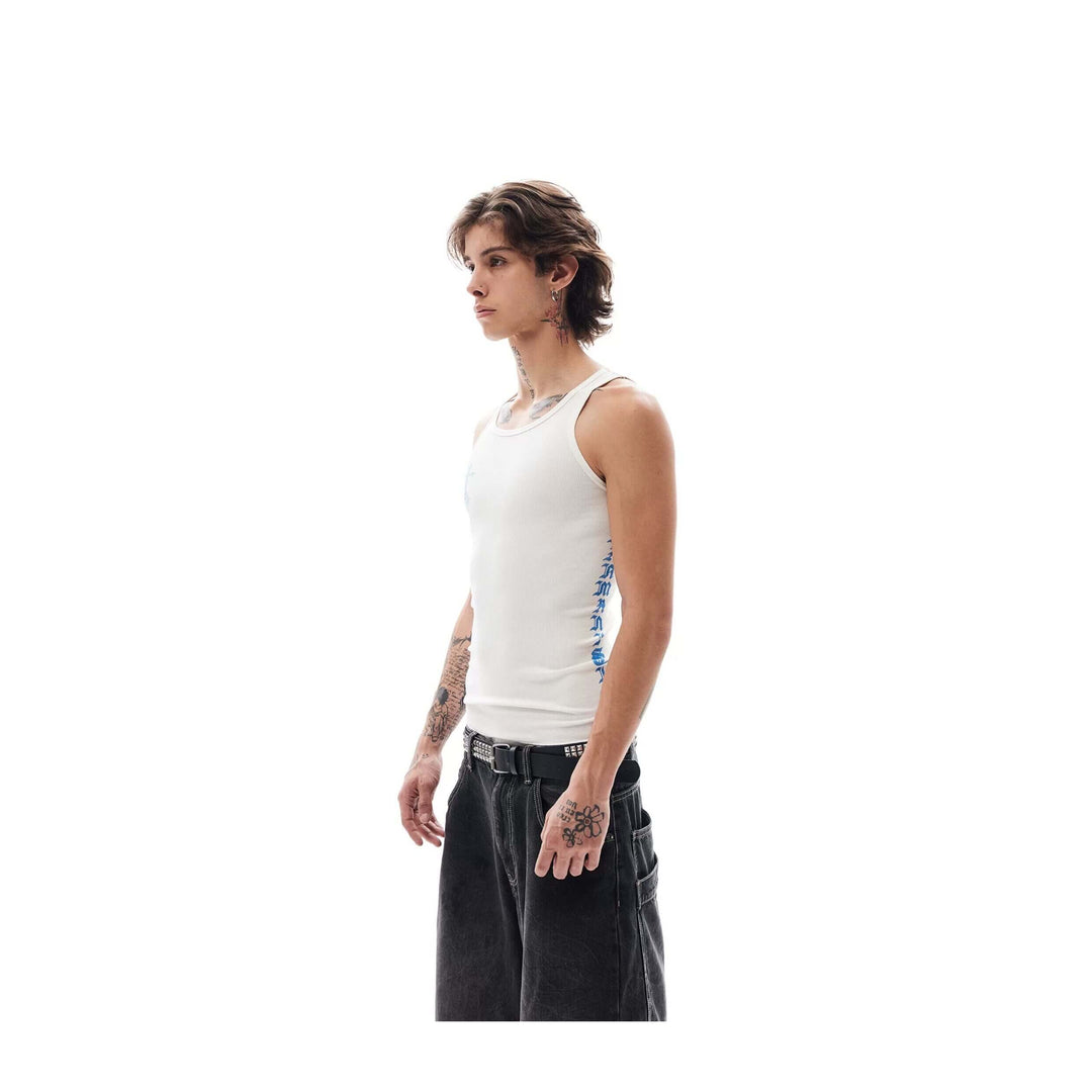 KARMANISTIC Cross Letter Print Tank Top | Face 3 Face