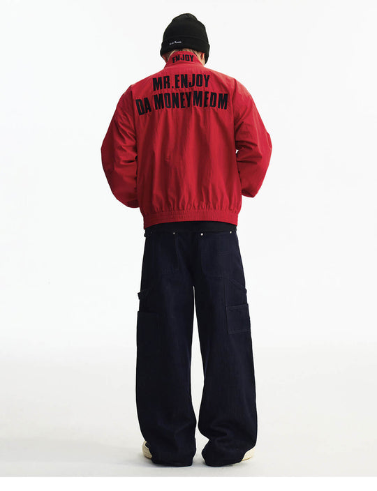 MEDM Logo Embroidered Double Zip Track Jacket | Face 3 Face