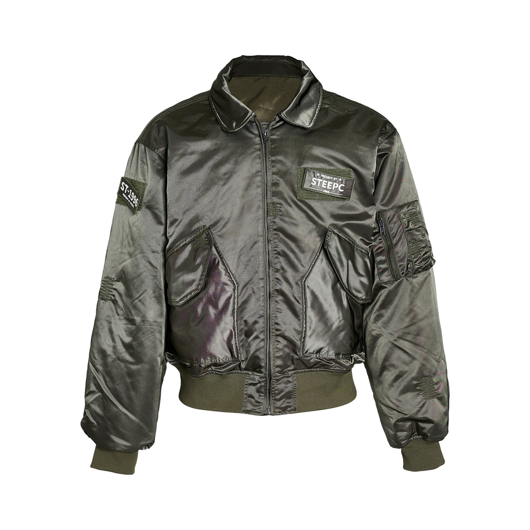 STEEPC Army Green Camouflage MA-2 Jacket | Face 3 Face