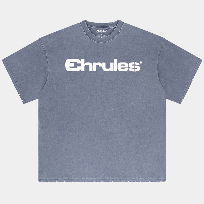 Cashrules / CHRULES Classic Stone Wash Logo Tee | Face 3 Face