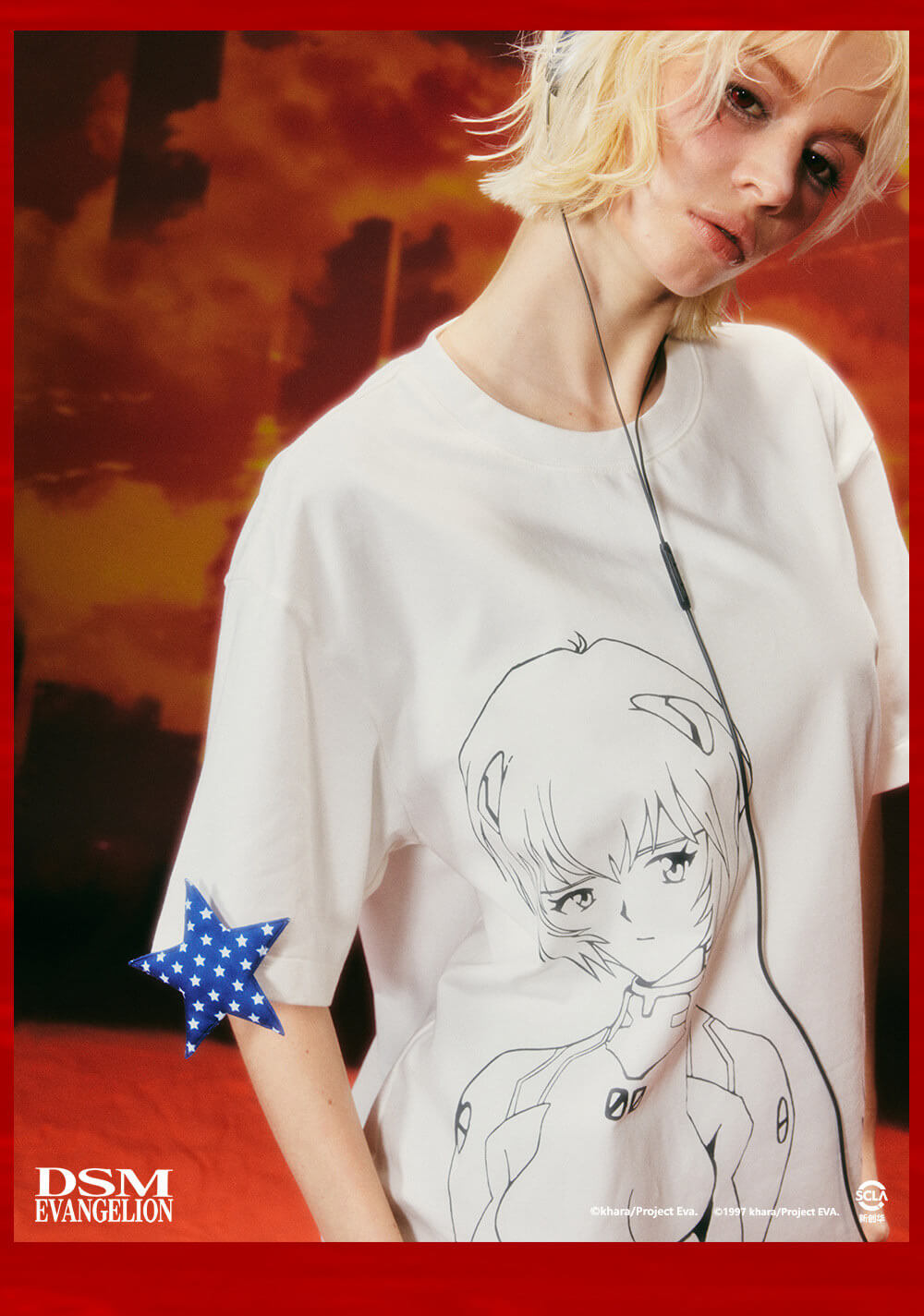 DSM x EVA Character Graphic Print Short Sleeve Tee