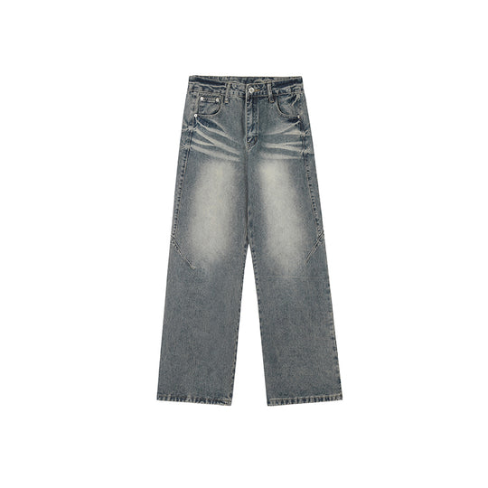 Achock  Washed Straight Wide Leg Denim Jeans | Face 3 Face