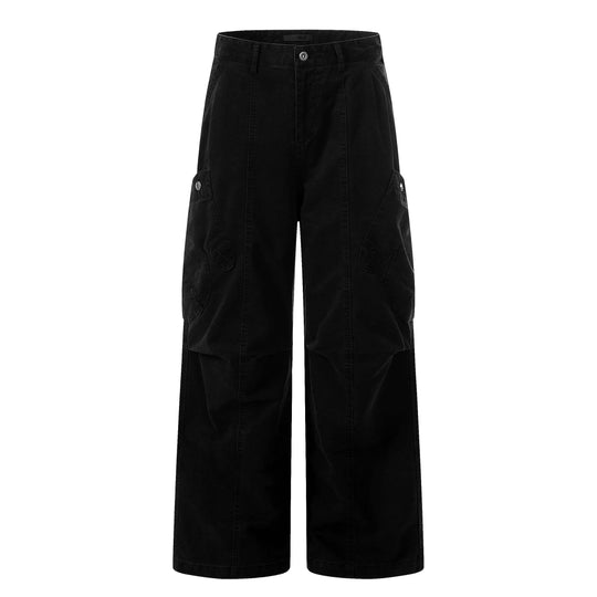 F3F Select Black Utility Baggy Cargo Pants | Face 3 Face