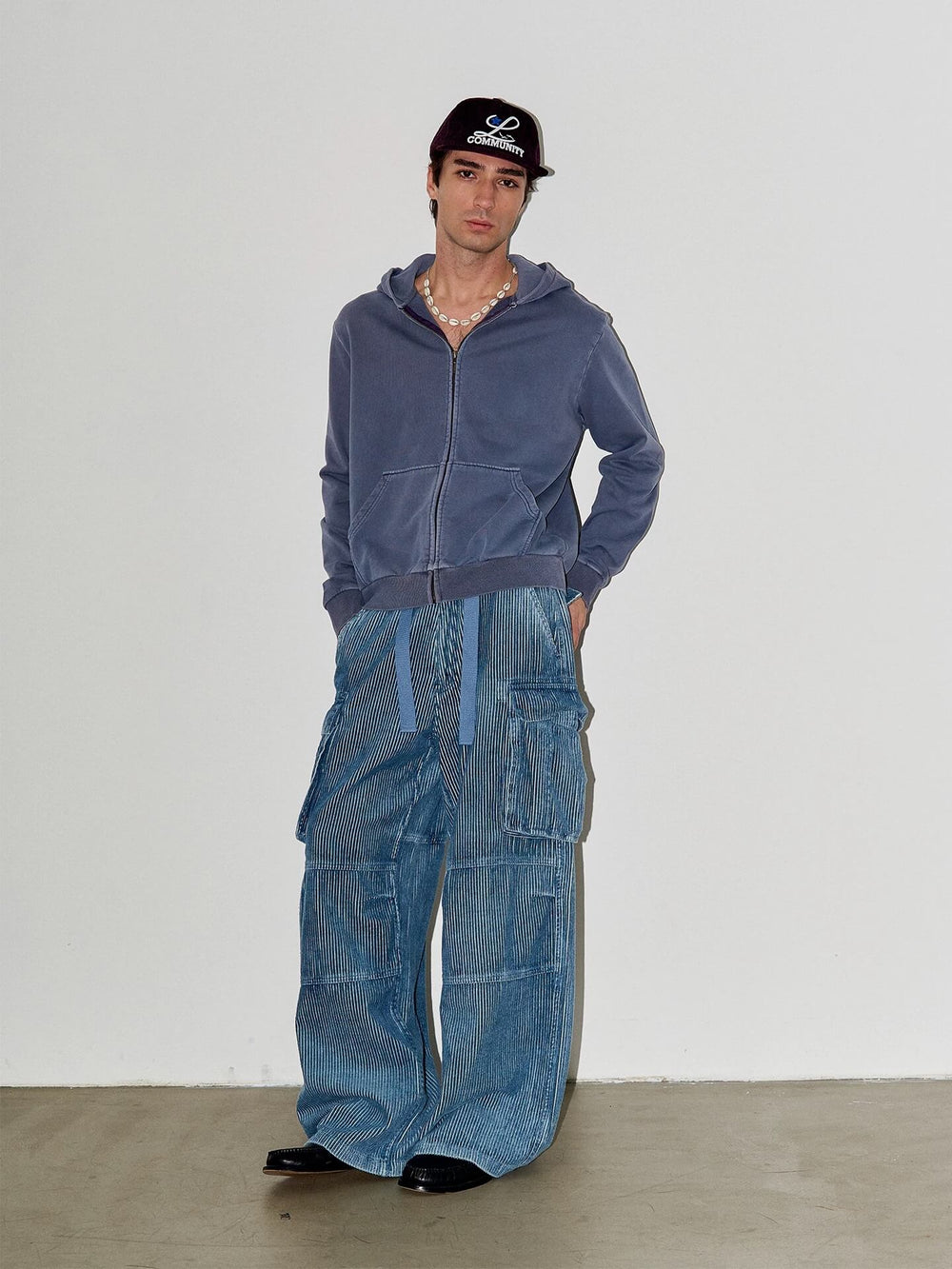 LIBERAFIT Vintage Corduroy Flap Pocket Baggy Cargo Pants | Face 3 Face