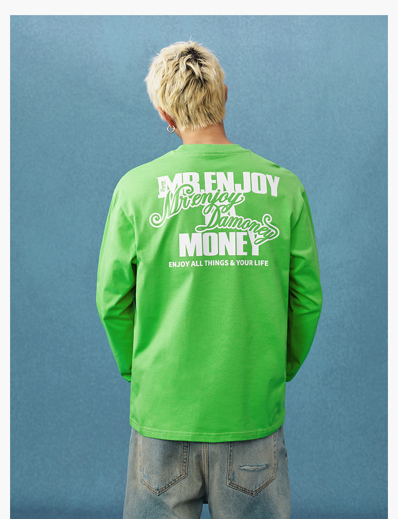 MEDM Basic M Logo Printed Long Sleeve Tee | Face 3 Face