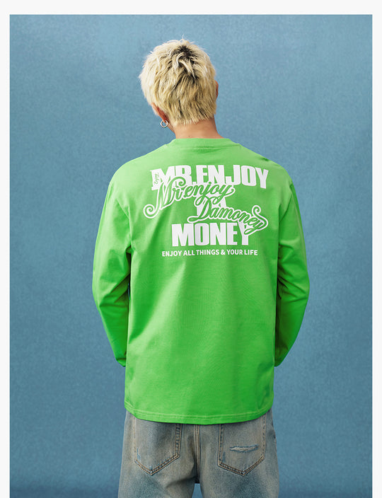 MEDM Basic M Logo Printed Long Sleeve Tee | Face 3 Face