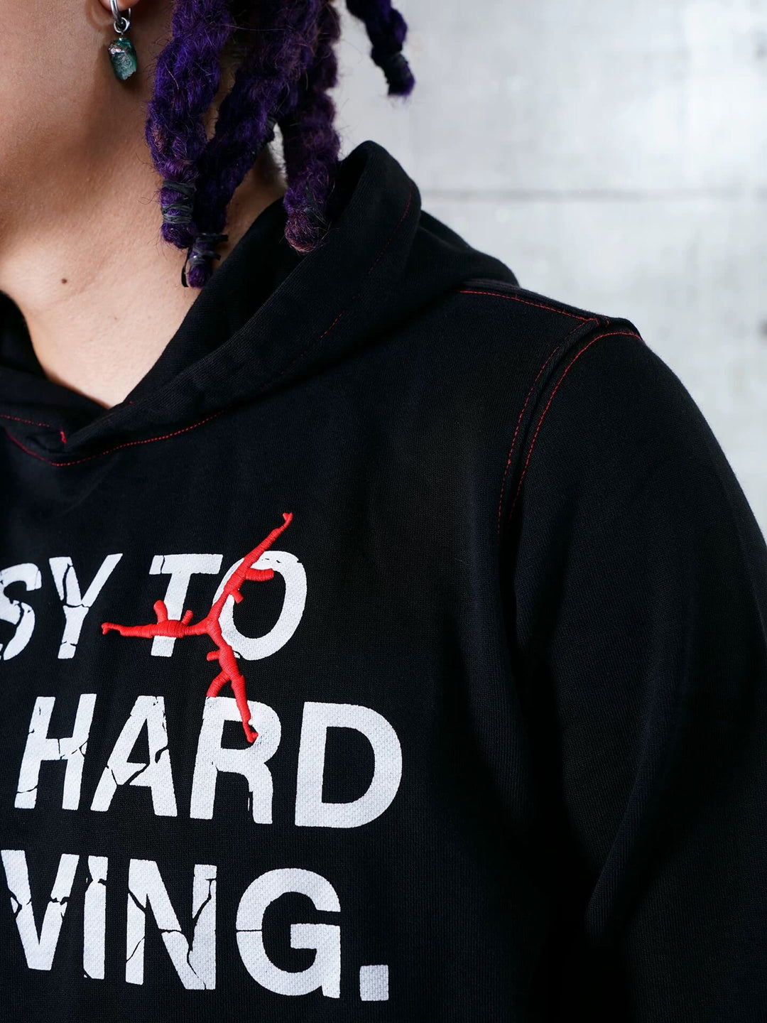 TGFCLUB Easy To Kill Hard To Living Print Slim Fit Hoodie | Face 3 Face