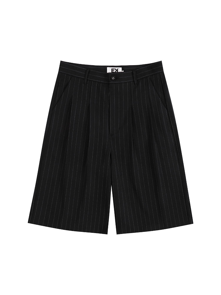 EVILKNIGHT(EK) Dark Pinstripe Suit Shorts | Face 3 Face