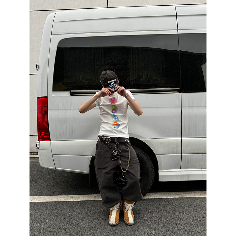 KARMANISTIC Multi Color Yin Yang Print Tee | Face 3 Face