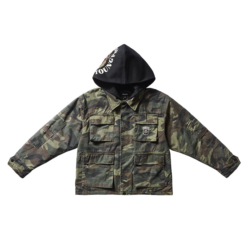 Remedy Camouflage Hooded Military BDU Jacket | Face 3 Face