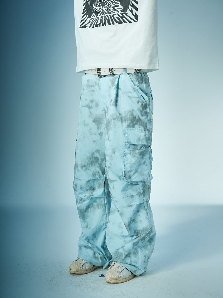 EVILKNIGHT(EK) Tie-Dye 3D Pocket Work Cargo Pants | Face 3 Face