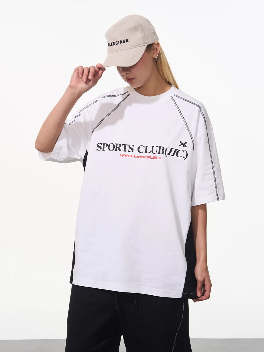 Harsh and Cruel Stitched Line Printed Tee