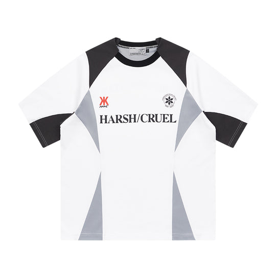 Harsh and Cruel Contrast Patchwork Racing Soccer Tee | Face 3 Face