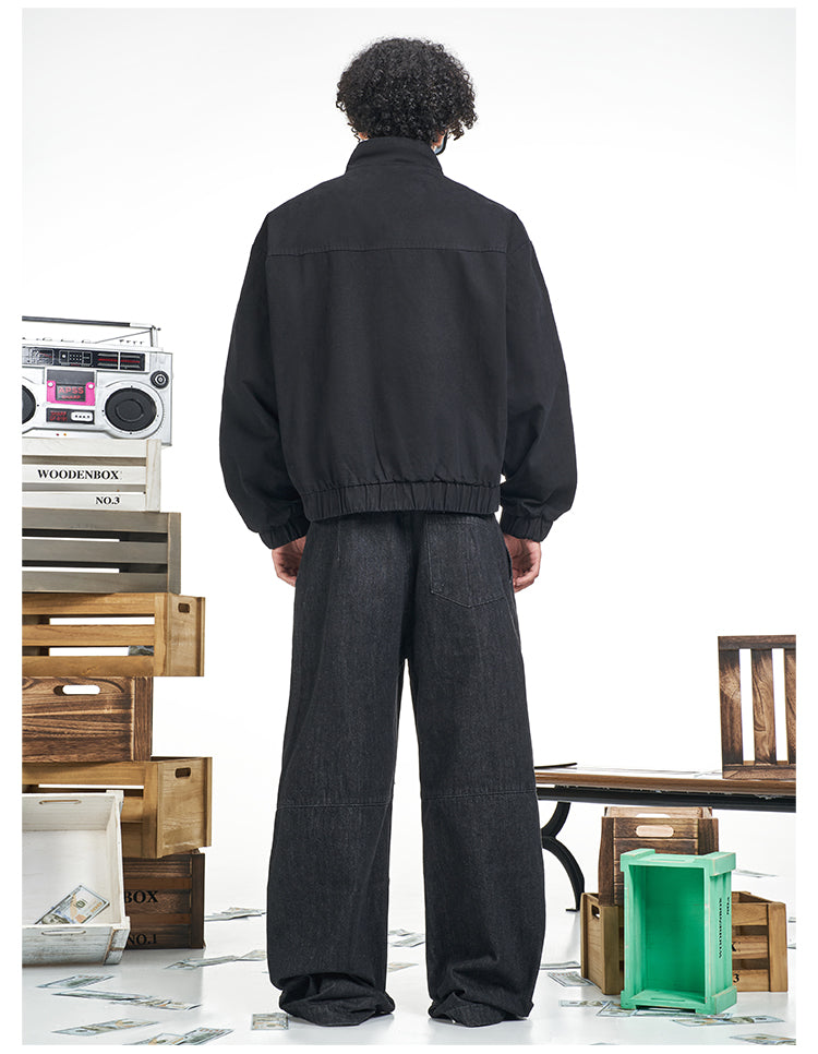 F3F Select Two Tuck Black Baggy Jeans | Face 3 Face