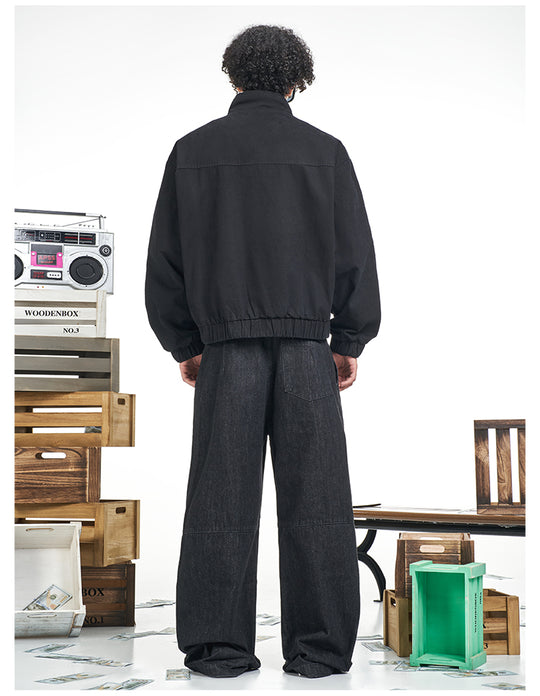 F3F Select Two Tuck Black Baggy Jeans | Face 3 Face